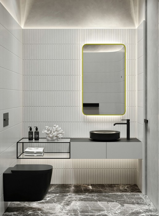 Зеркало 600х1000 бесконтактный сенсор, подсветка с диммером, цвет золото, Azario Incanto - LED-00002558