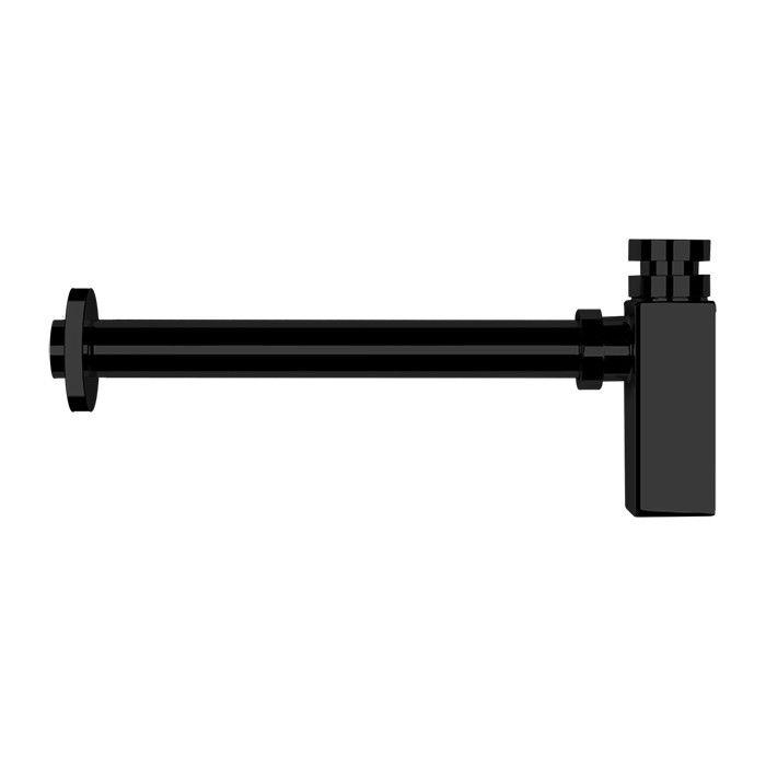 Сифон для раковины, квадратный, под донный клапан, Gessi Eleganza, 01410#299 цвет: черный