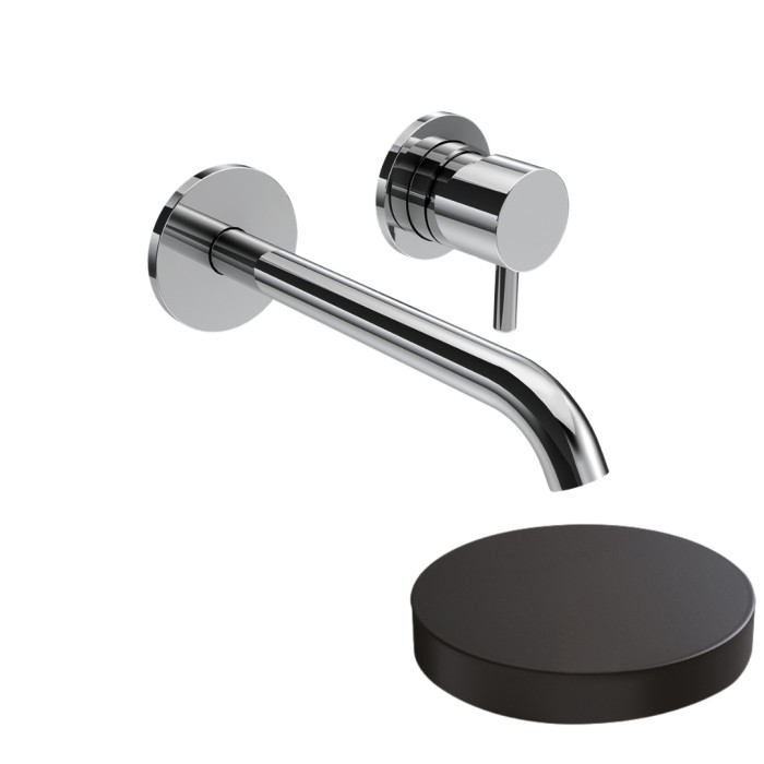 Смеситель встраиваемый для раковины XL, излив 18 см, без донного клапана, Giulini My future, черный матовый арт. 5925-18NO