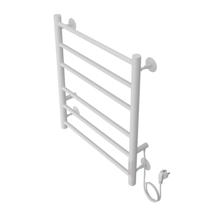 Полотенцесушитель электрический 500/600 6 секций, диммер справа, белый, Parma Azario - AZ10856W