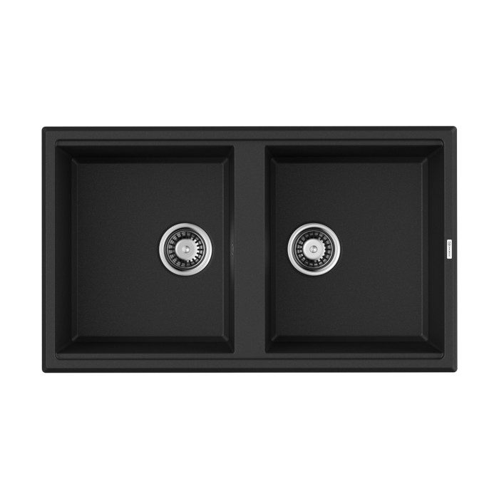 Кухонная мойка Omoikiri Tedori 86-2-BL Tetogranit, цвет черный арт. 4993924