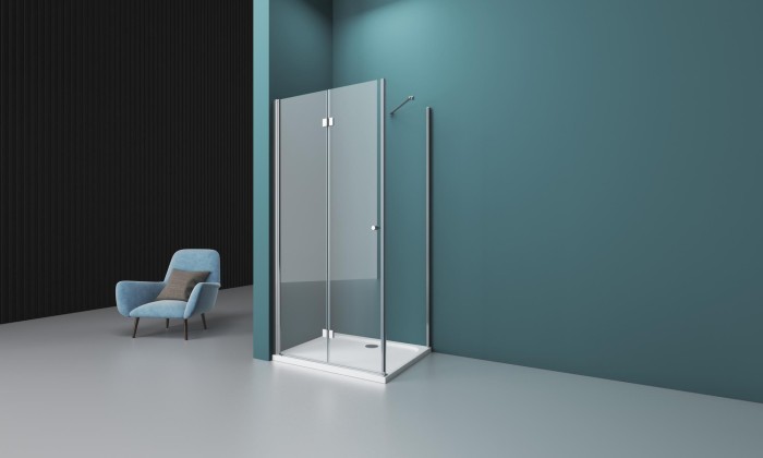 Душевой уголок 90x195 BelBagno, глянцевый хром, Albano арт. ALBANO-ASH-1-90/80-C-Cr