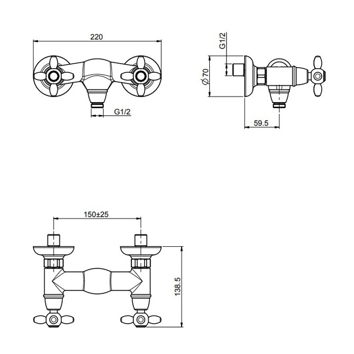Fima Carlo Frattini Смеситель для душа внешнего монтажа без душевого комплекта, Olivia, F5005/1CR цвет: хром