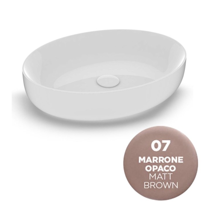 Накладная раковина, 55x42xh14 см, Olympia ceramica Metamorfosi, бежевый матовый арт. MET42O6007