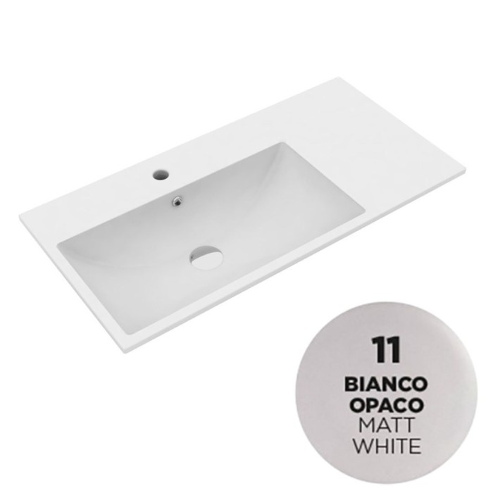 Раковина 75x45 см, с 1 отв. подвесная, встраиваемая, Olympia ceramica Tutto evo, белый матовый арт. TUE4875111