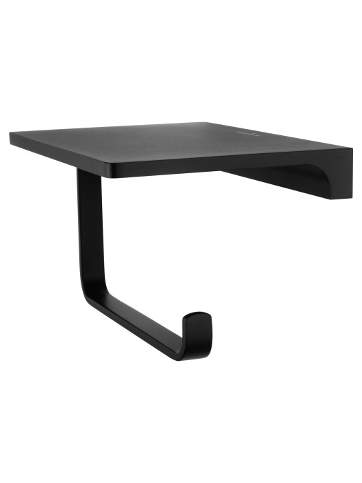 Держатель для туалетной бумаги с полкой, Wonzon & Woghand Eclipse, WW-9126-BL цвет: черный