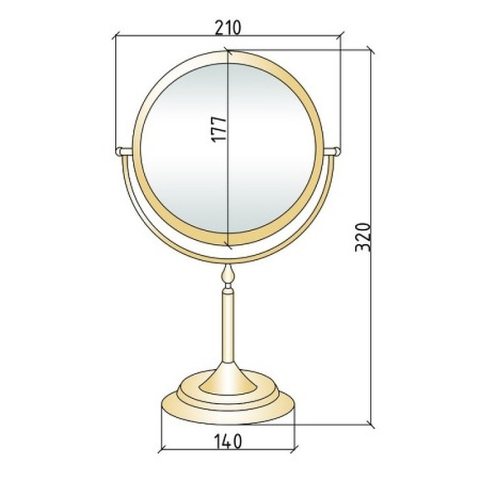 Зеркало настольное, Boheme Imperiale - 504