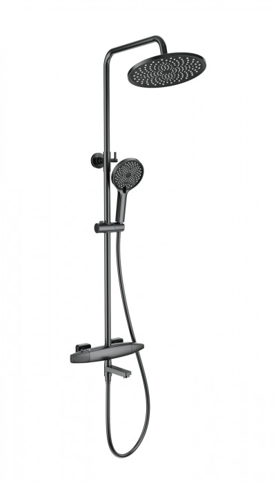 Душевая система с термостатом, Wonzon &amp; Woghand Neo, WW-B3035-A2-BGG цвет: графит