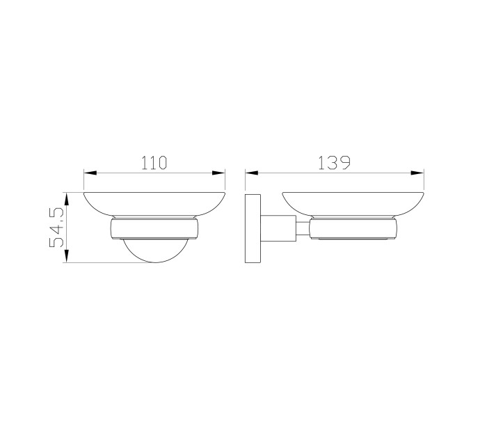 Мыльница с держателем, Wonzon & Woghand Easy, WW-8122 цвет: хром