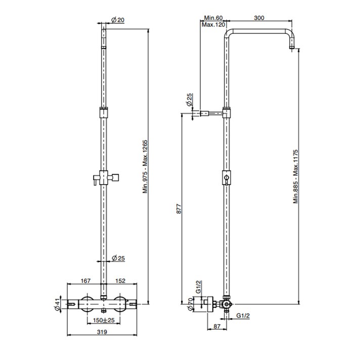 Fima Carlo Frattini Душевая стойка: Смеситель для душа, внешнего монтажа, с душевой стойкой, Wellness, F3155SCR цвет: хром