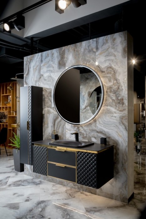 Тумба 120cm grey/gold, Boheme Rombo - 777-120-BG