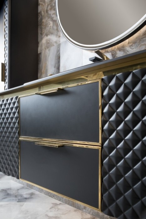 Тумба 120cm grey/gold, Boheme Rombo - 777-120-BG