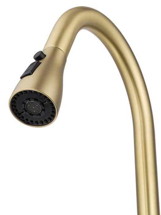 Смеситель для кухни с выдвижным изливом, Wonzon & Woghand, WW-AE54123-BG цвет: золото