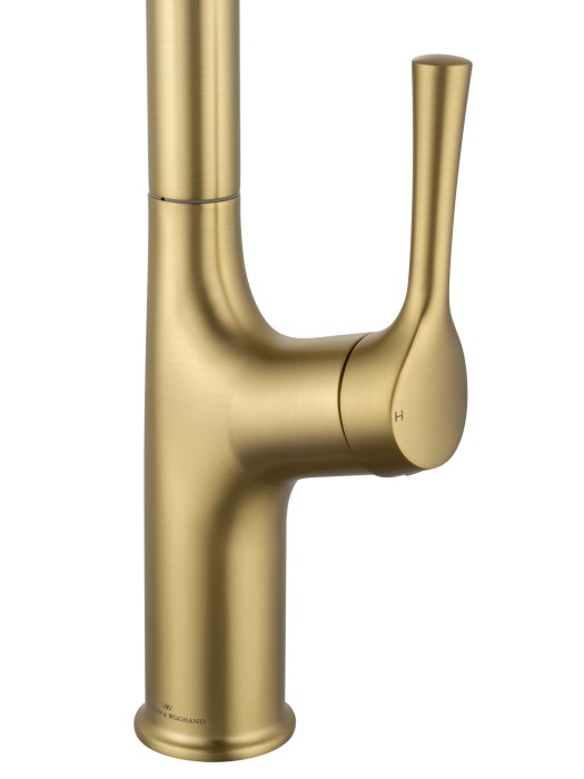Смеситель для кухни с выдвижным изливом, Wonzon & Woghand, WW-AE54123-BG цвет: золото