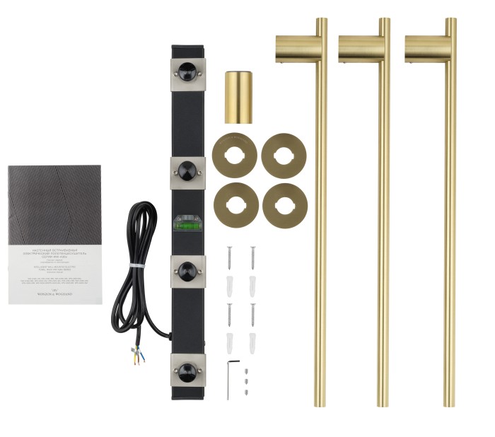 Полотенцесушитель электрический встраиваемый, Wonzon & Woghand Dortmund, WW-A363-BG цвет: золото