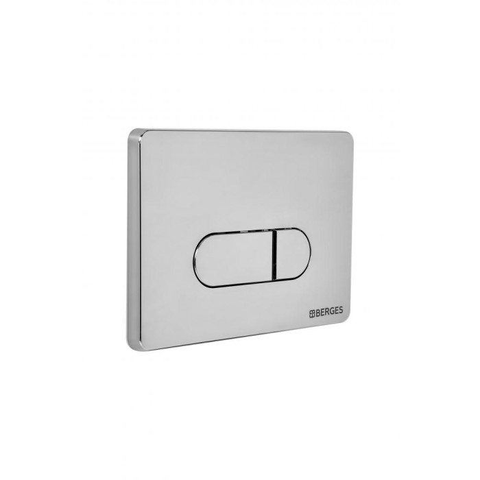 Инсталляция для скрытого монтажа унитаза, клавиша смыва D3, хром глянец, BERGES Novum арт. 040233
