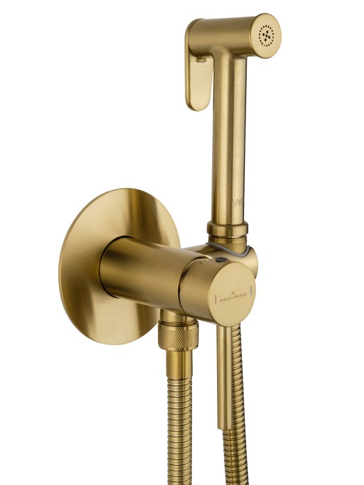 Смеситель с гигиеническим душем встраиваемый, Wonzon & Woghand Stick, WW-88829902-BG цвет: золото