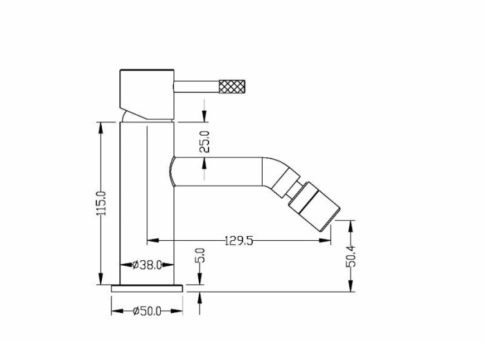 Смеситель для биде, черный, Uno Boheme 466-SGM
