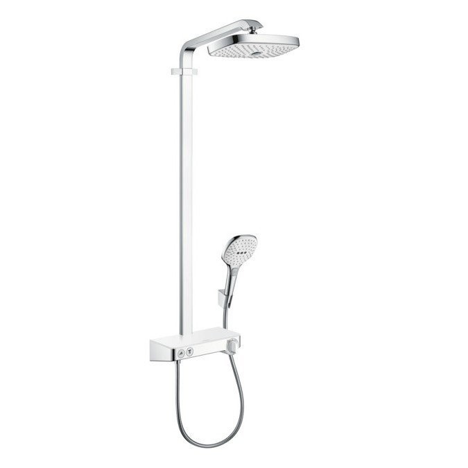 Душевая система с термостатом ShowerTablet Select 300 Raindance Select E Hansgrohe, белый, хром арт. 27283400
