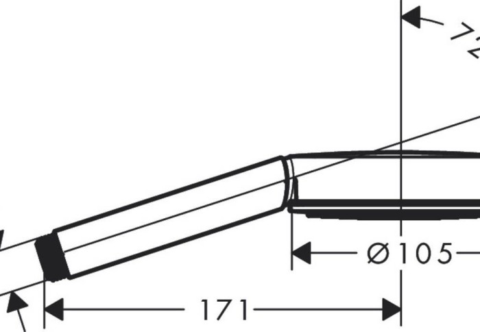 Ручной душ 105 coSmart+ Pulsify S Hansgrohe, хром арт. 24121000