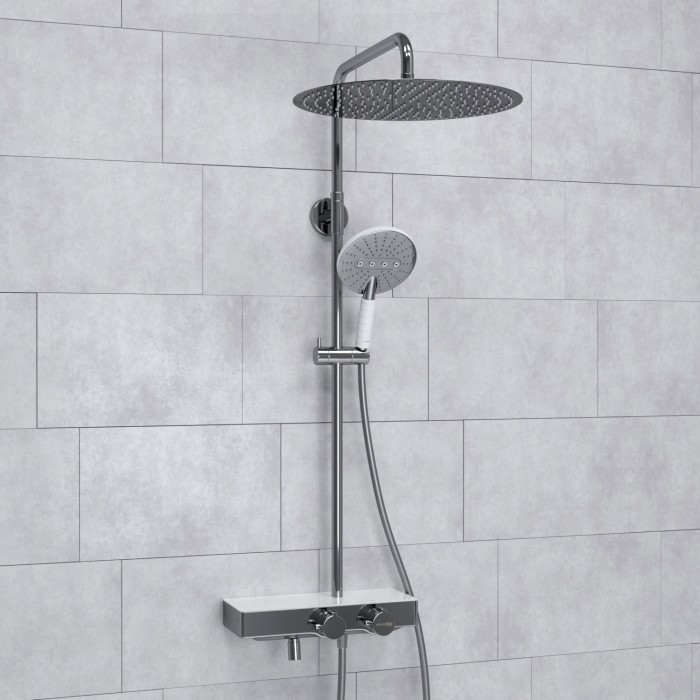 Душевая система с термостатическим смесителем WasserKRAFT арт. A113.117.059.CH Thermo