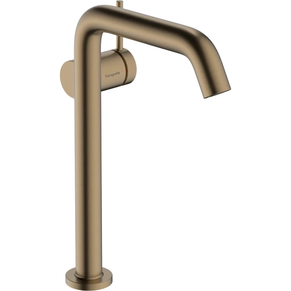 Смеситель для раковины Fine, CoolStart, EcoSmart+, cо сливным гарнитуром Push-Open, Hansgrohe Tecturis S, бронза арт. 73370140
