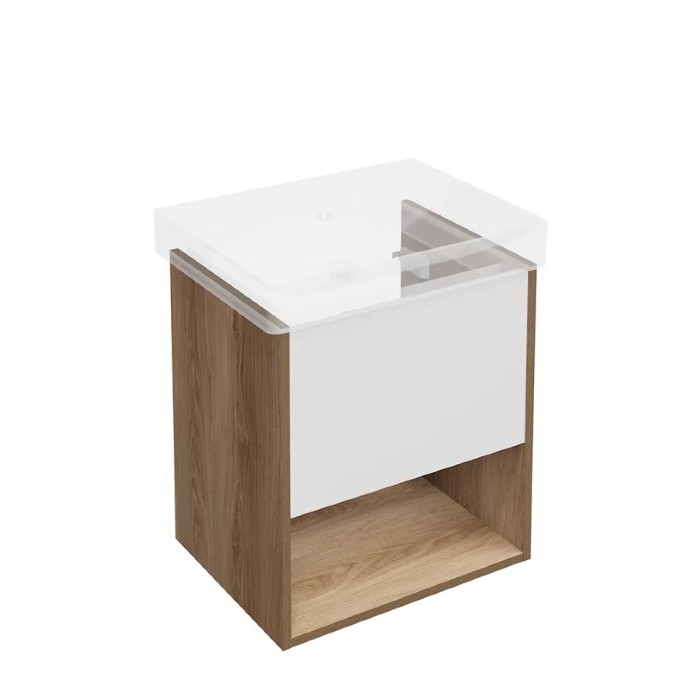 Тумба подвесная 1 ящик 55см, Pro Kerama Marazzi, коричневый - PRO.55.1\OLM