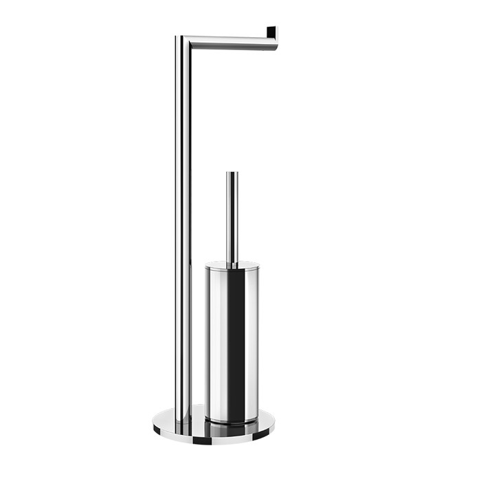 Стойка с держателем для туалетной бумаги и ершиком, Gessi Emporio accessories, хром арт. 38942#031