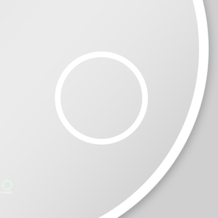 Зеркало D600 сенсорный выключатель с функцией диммера, алюминиевая рамка, Azario Alliance - AZ-Z-005ALM