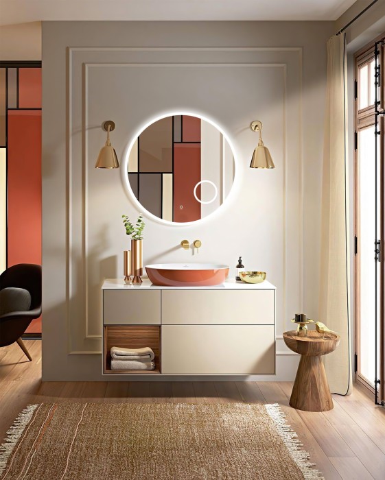 Зеркало D600 сенсорный выключатель с функцией диммера, алюминиевая рамка, Azario Alliance - AZ-Z-005ALM