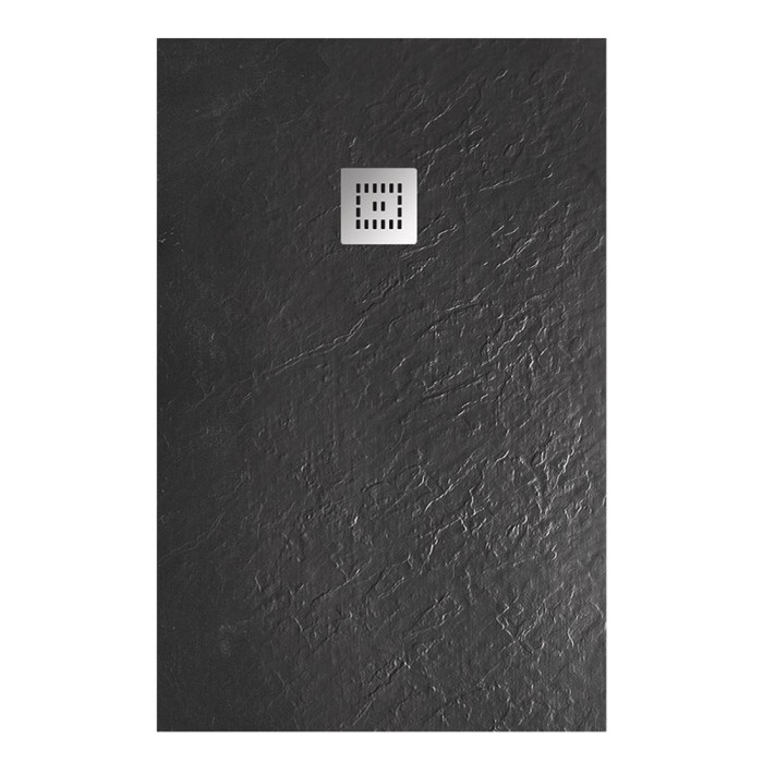 Душевой поддон из искусственного мрамора 120x90x3,5 BelBagno, матовый чёрный, UNO арт. TRAY-MR-UNO-AH-120/90-35-NERO-CR
