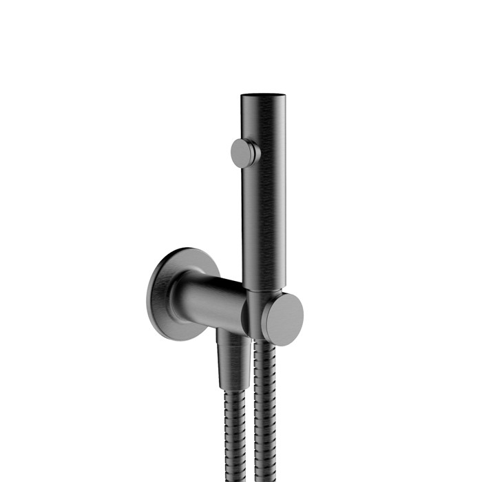 Гигиенический душ на 1/2", Gessi INCISO, шлифованный черный металлик арт. 58153#707