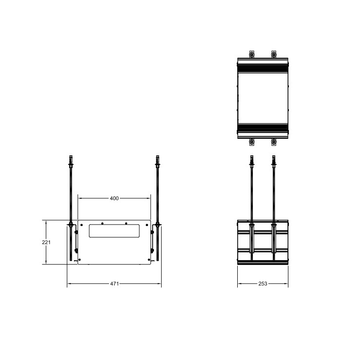 Профиль линейный 250 мм, без подготовки под модули, Gessi Binario, black xl арт. 61011#299