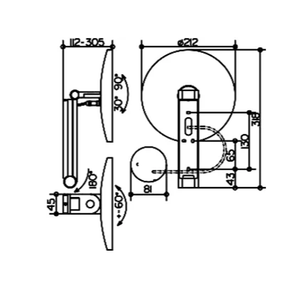 Косметическое зеркало Keuco iLook Move с подсветкой арт. 17612019002