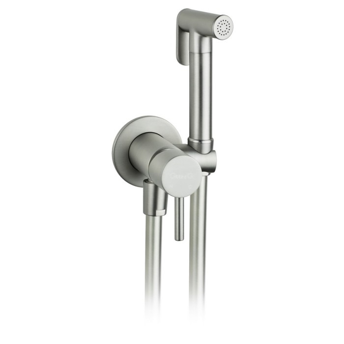 Гигиенический душ со смесителем, Giulini Shut off, матовый никель арт. SH25NKO