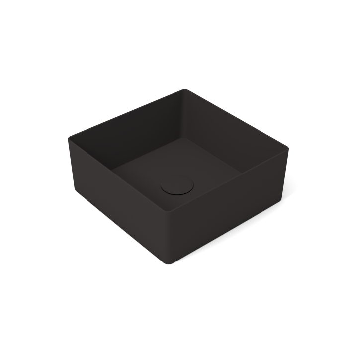 Накладная раковина 35x35x14 см, Olympia ceramica Slice, черный матовый арт. SLC42QU35023