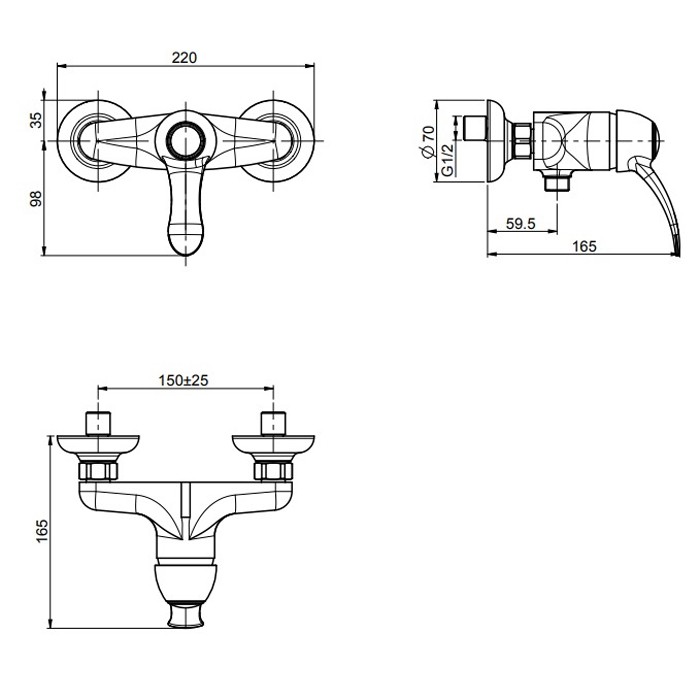 Fima Carlo Frattini Смеситель для душа внешнего монтажа без душевого комплекта, Lamp, F3305/1CR цвет: хром