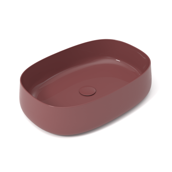 Накладная раковина, 62x42xh13 см, Olympia ceramica Paddle, баклажан глянцевый арт. PAD4B60016