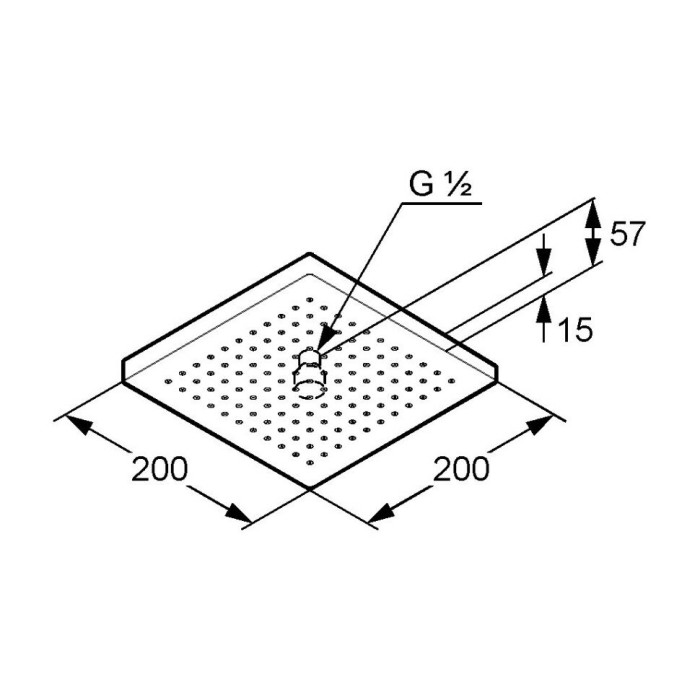Верхний душ, a-qa Kludi, хром - 6653005-00