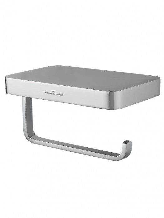 Держатель для туалетной бумаги с полкой, Wonzon &amp; Woghand Flat, WW-9736 цвет: хром