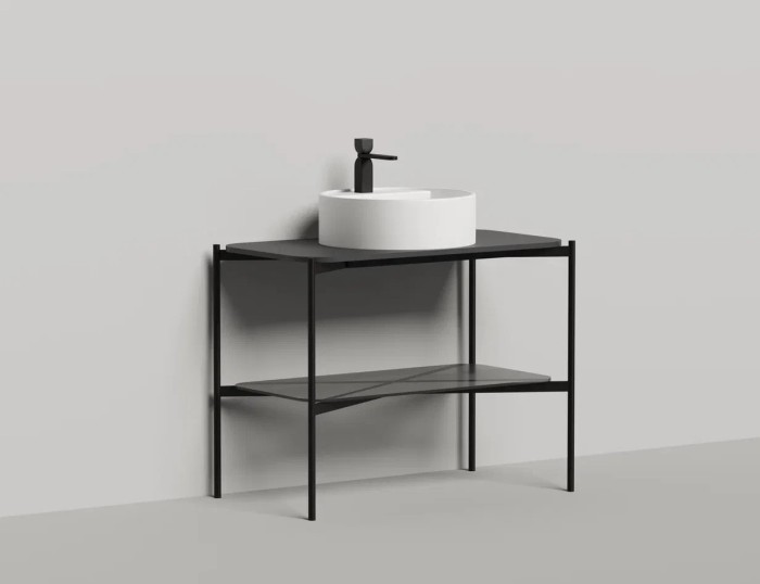 Консоль со столешницей grazia 900, металл, черная, Salini арт. 27G109K