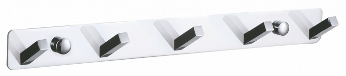 Вешалка с 5 крючками для ванной, Wonzon &amp; Woghand, WW-9385-5 цвет: хром