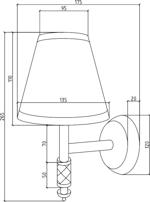 Бра gold, белое, Boheme Murano - 764