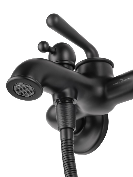 Смеситель для ванны с душем, Wonzon & Woghand Steam, WW-88639008-MB цвет: черный