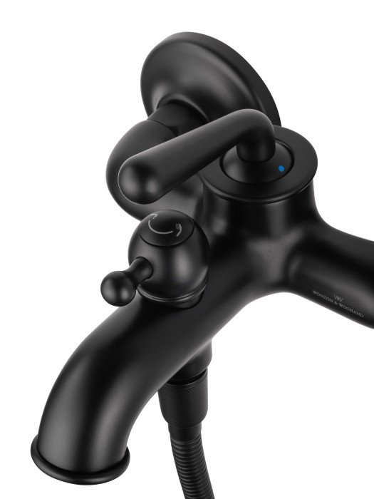 Смеситель для ванны с душем, Wonzon & Woghand Steam, WW-88639008-MB цвет: черный