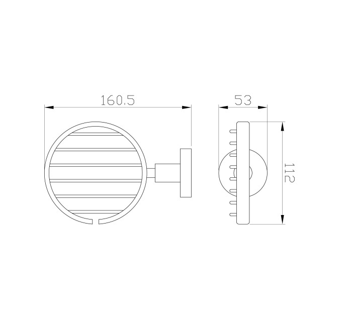 Мыльница с держателем, Wonzon & Woghand Easy, WW-8124 цвет: хром