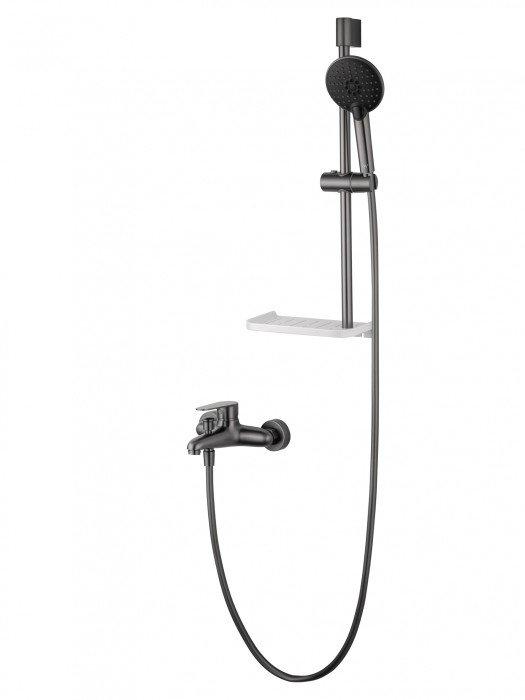 Смеситель для ванны с душевым гарнитуром, Wonzon &amp; Woghand Alfa, WW-AE3201-BGG цвет: графит