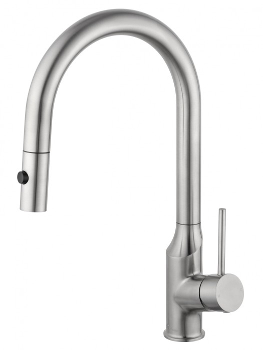 Смеситель для кухни с выдвижным изливом, Wonzon &amp; Woghand, WW-A21252-BS цвет: никель