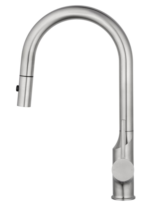 Смеситель для кухни с выдвижным изливом, Wonzon & Woghand, WW-A21252-BS цвет: никель