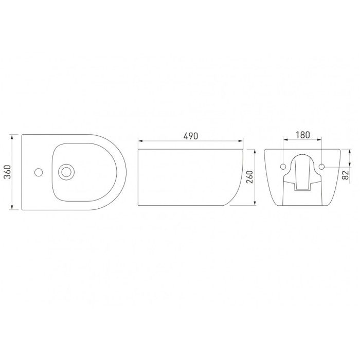 Биде BERGES EGO, подвесное, арт. 082017